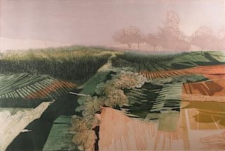 "Farmland" Abstract Lithograph