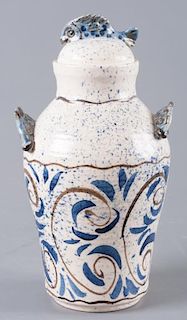 Mexican Pottery Lidded Urn