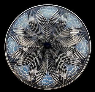 René Lalique Oeillets Opalescent Coupe, Marked