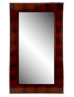 Mahogany & Silvered Gilt Mirror, Baker Attributed