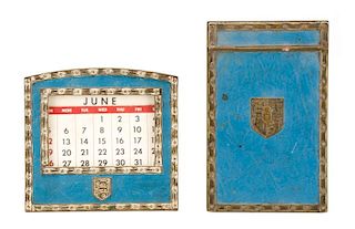 Tiffany Studios Heraldic Desk Calendar & Memo Pad
