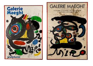 Group of 2 Miro Exhibition Posters, Galerie Maeght