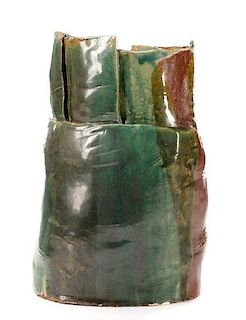 Andre Beaudin French Modern Ceramic Vase, Marked