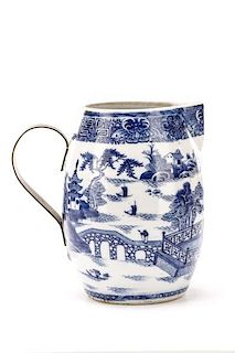 Fine Chinese Export Blue Willow Pitcher, c.1810