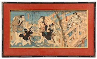 Utagawa Kunisada, "Kabuki Samurai", Woodblock