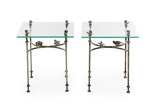 Pair of Ilana Goor Style Sculptural Side Tables