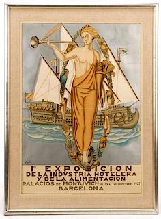 Francisco de Gali. Art Deco Exposition Poster 1927