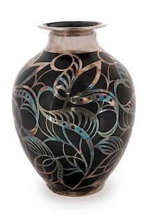 Spahr For Krautheim & Adelberg Silver Overlay Vase
