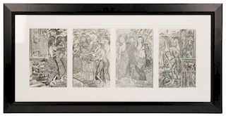 Collection Of Four Allan Crite Lithographs, 1987