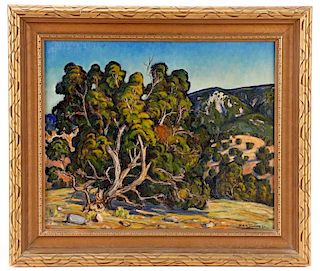 Ben Turner, "Desert Landscape", Oil On Canvas