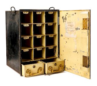 Hobbs & Co Painted Steel Safe, Late 19th