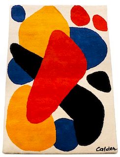 After Alexander Calder 'Boomerang' Wool Rug