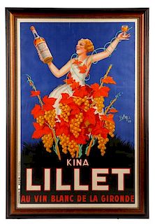Vintage French Lillet Advertising Poster, 1930s