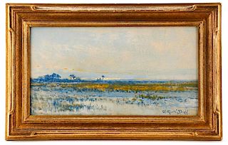 Arthur Vidal Diehl, Marsh Oil Painting, Signed