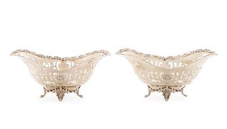 Pair of Tiffany Sterling Sweet Meat Dishes c.1902