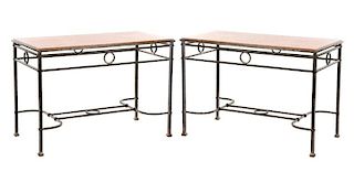 Pair of Contemporary Iron Console or Sofa Tables