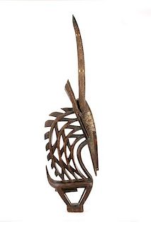African Bamana Carved Chiwara Dance Crest