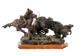 Lorenzo Ghiglieri, Signed Bronze Figural Sculpture