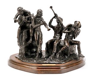 Ed Dwight Bronze Figural Group, Birth of the Blues