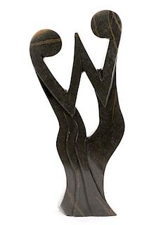 African Stone Carved Abstract Figural Sculpture
