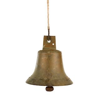 American, New York Bronze Ship's Bell, Marked