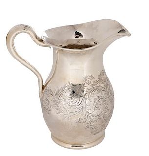 Wood & Hughes 19th C. American Coin Silver Pitcher