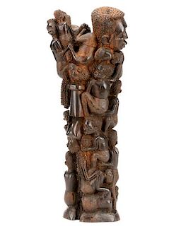African Makonde Ujamaa Carved Figural Sculpture