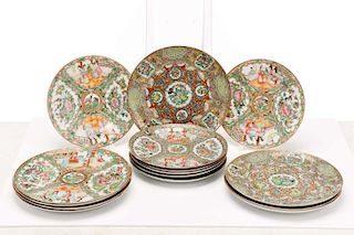 Group of 15 19th Century Chinese Export Plates