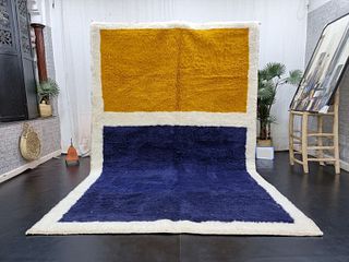 Custom Authentic Yellow & Blue Carpet