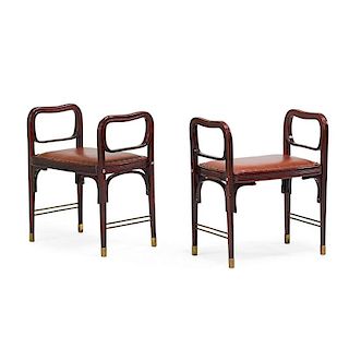 OTTO WAGNER Pair of stools