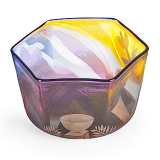 A. WARFF; W. ADOLFSSON Glass bowl