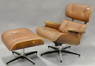 Eames style chair and ottoman mfg. Charlton.