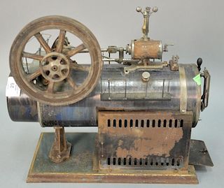 Vintage steam engine model, ht. 12" lg. 14 1/2"