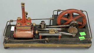 Vintage steam engine model ht. 7", lg. 12 1/2"