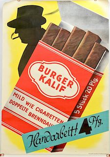 Vintage German Cigarette Poster