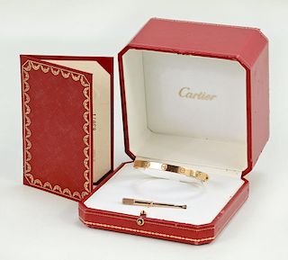 Cartier 18k Rose Gold Love Bracelet