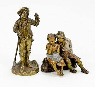 2 Bronze Figurines