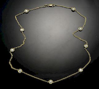 Ladies Diamond & 18K Necklace