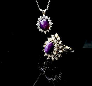 Lindy Star Sapphire Ring and Pendant