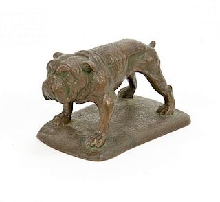 Tiffany Studios Bronze Bulldog Paperweight