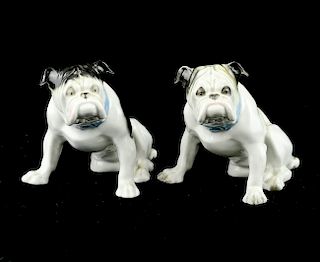 2 Grafenthal Porcelain Bulldogs