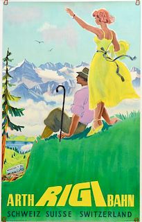 1950's Vintage Swiss Travel Poster