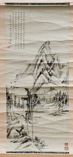 Chinese watercolor Scroll Painting