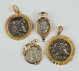 Four pieces of Ancient Coin Jewelry