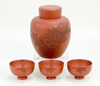 Japanese Ceramic Vessel and cups