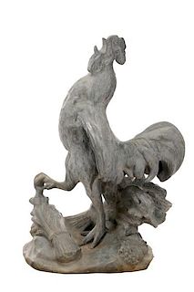 Continental Lead Garden Sculpture of a Rooster