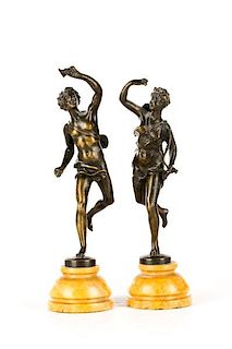 Group Of Two Ernest Rancoulet Figural Bronzes