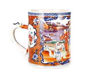 18th Century Chinese Export Mandarin Palette Mug