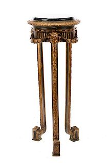Neoclassical Style Marble Top Jardiniere Stand