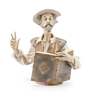 Large Lladro Porcelain, "Listen to Don Quixote"